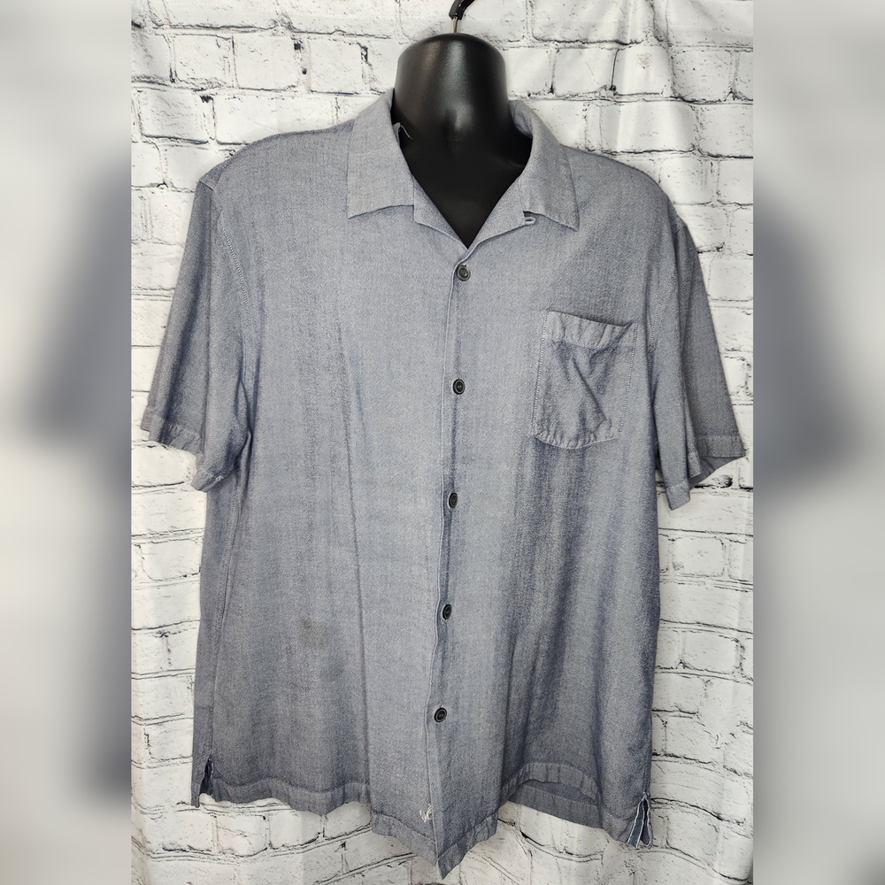 Tommy Bahama Men's 100% Silk‎ Short Sleeve Button Down Size XXL